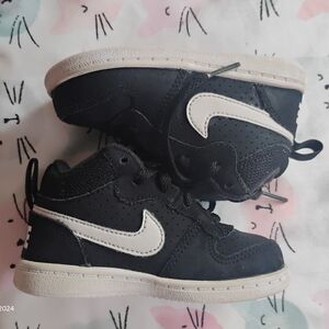Nike Kids Black and White High-Top Sneakers